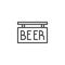 Beer Signboard outline icon