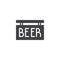Beer Signboard vector icon