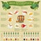 Beer snack infographics, set elements, for creating your own in