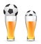 Beer with soccer ball