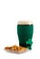 Beer in St Patrick Beer Glass with snack