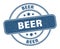 beer stamp. beer round grunge sign.