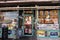 Beer storefront with advertisements in Brooklyn, NY, USA