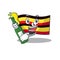 With beer uganda flag is kept cartoon drawer