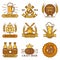 Beer vector icons for brewery bar pub or product labels