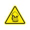 Beer Warning sign yellow. Alcohol Hazard attention symbol. Danger road sign triangle beer mug