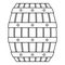 Beer wood barrel icon, outline style