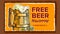 Beer Wooden Cup Brewery Advertising Banner Vector