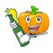 With beer yellow pumpkin isolated in the cartoon