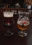 Beers in holiday glasses in Ghent, Belgium