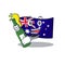 With beerWith beer flag australia isolated in the mascot
