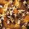 Bees busy with their honeycomb - ai generated image