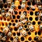 Bees busy with their honeycomb - ai generated image