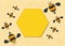 Bees cartoon background 3