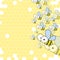 Bees And Honeycomb. Spring Background.