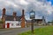 Beeston village signage, Cheshire, North West, England.