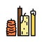 beeswax candles beekeeping color icon vector illustration