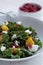 Beet, Goat Cheese and Pomegranate Salad with seeds