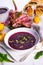 Beet green soup