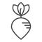 Beet icon vector. Outline beetroot, line beet symbol. Trendy flat ui sign design. Thin linear graphic pictogram for web