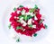 Beet salad with white cheese and parsley