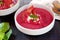 Beet soup - cold served meal