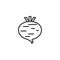 Beet vegetable line icon