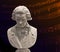 Beethoven bust and music notes