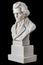 Beethoven statuette isolated on black background