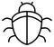 Beetle black line icon. Bug symbol. Insect sign