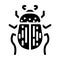 beetle bug egypt glyph icon vector illustration