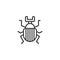 Beetle bug insect line icon