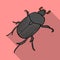 Beetle is a coleopterous insect.Arthropods insect, beetle single icon in flat style vector symbol stock isometric