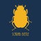 Beetle, egyptian symbol, logo template