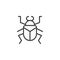 Beetle insect line icon