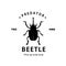 beetle logo vector silhouette art icon for livestock