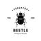 beetle logo vector silhouette art icon for livestock