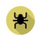 beetle long shadow icon. Simple glyph, flat vector of web icons for ui and ux, website or mobile application