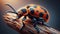 Beetle-majestic presence of an orange-black beetle