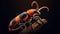 Beetle-majestic presence of an orange-black beetle