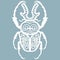 Beetle paper. Laser cut. Set template for laser cutting and Plotter. Vector illustration. Pattern for the laser cut, plotter and