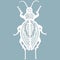 Beetle paper. Laser cut. Set template for laser cutting and Plotter. Vector illustration. Pattern for the laser cut, plotter and