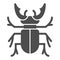 Beetle stag solid icon, Bugs concept, Deer beetle sign on white background, Stag-beetle icon in glyph style for mobile