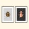 Beetle wall poster art designs vector.
