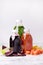 Beetroot Carrots Orange Green Apple Healthy Juice Detox Juice in Bottle Healthy Diet Food Vertical