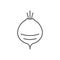 Beetroot line icon or vegetable concept