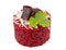 Beetroot risotto isolated