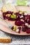 Beetroot Salad with blue cheese and walnuts