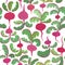 Beetroot vector seamless pattern