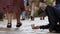 Beggar Asks for Alms in the Streets of Venice, Italy